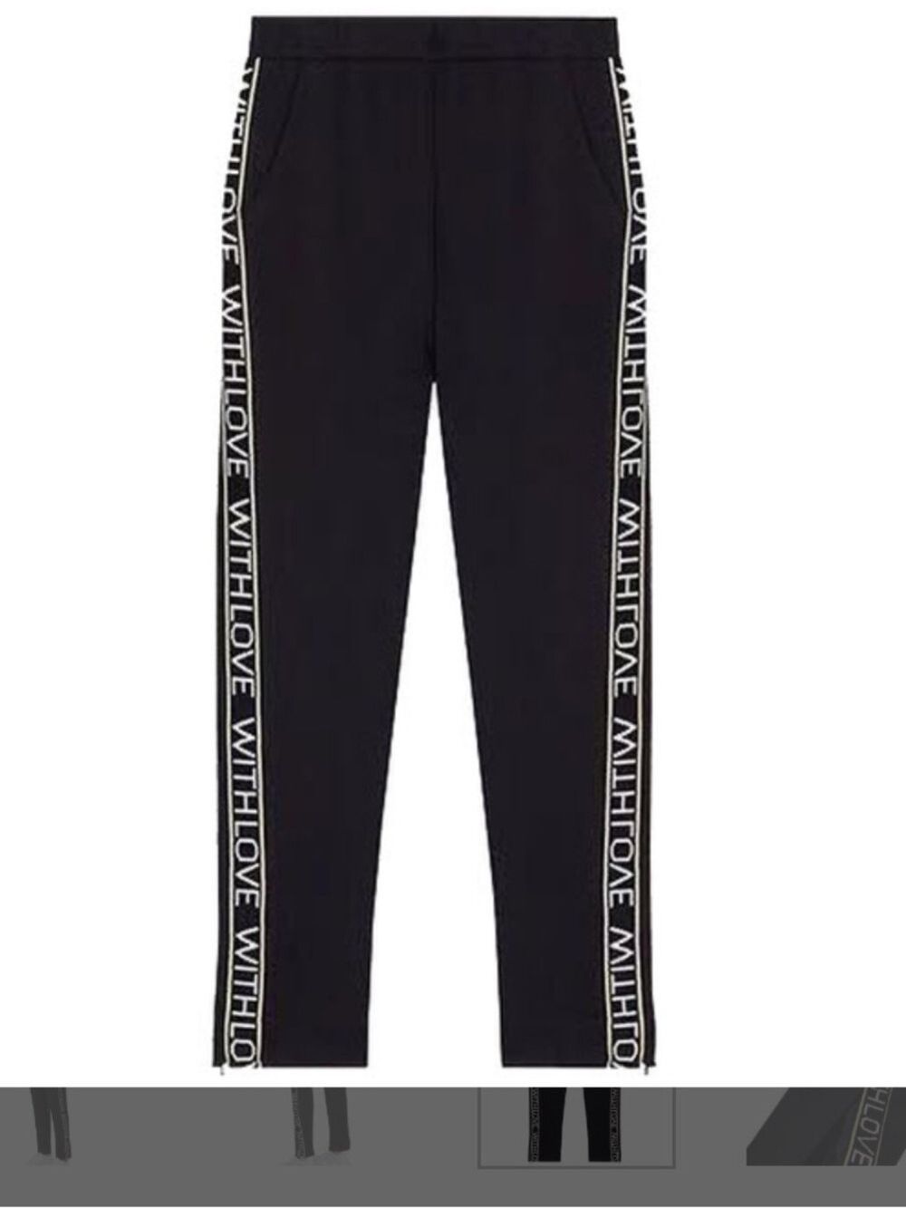 Maje Black Elastic Waist Pants Size 2 Medium